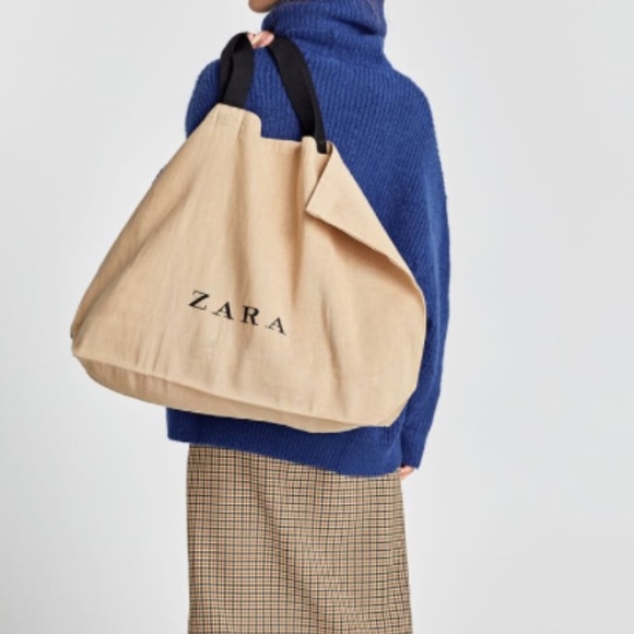 zara canvas bag